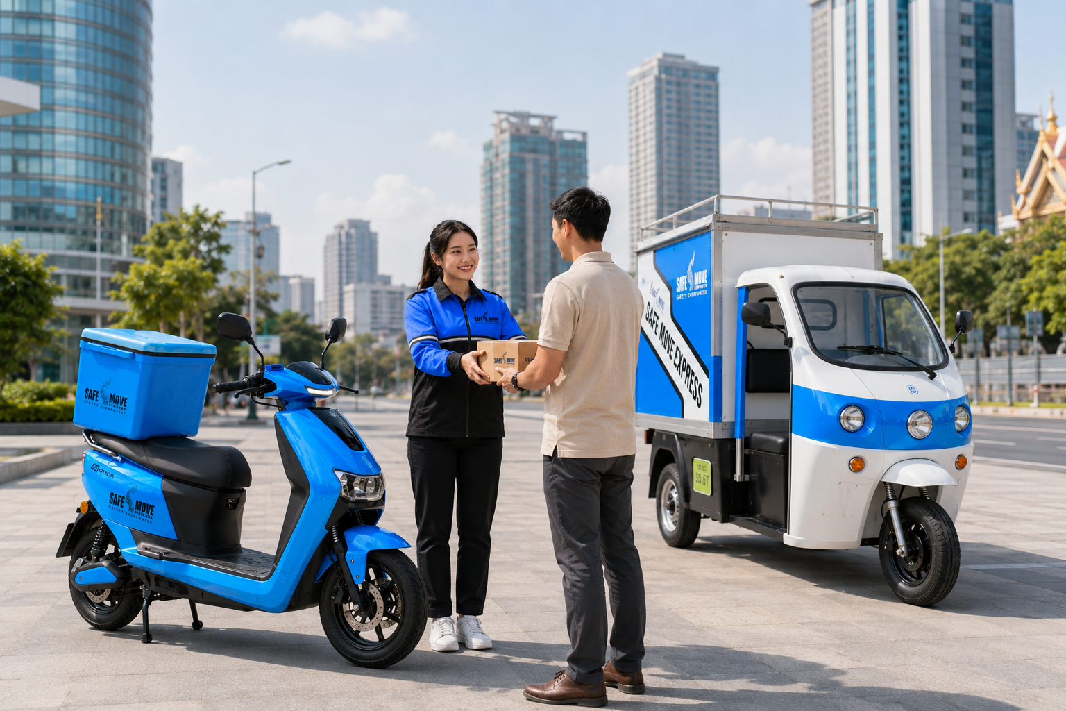 SAFEMOVE EXPRESS doorstep delivery to customer